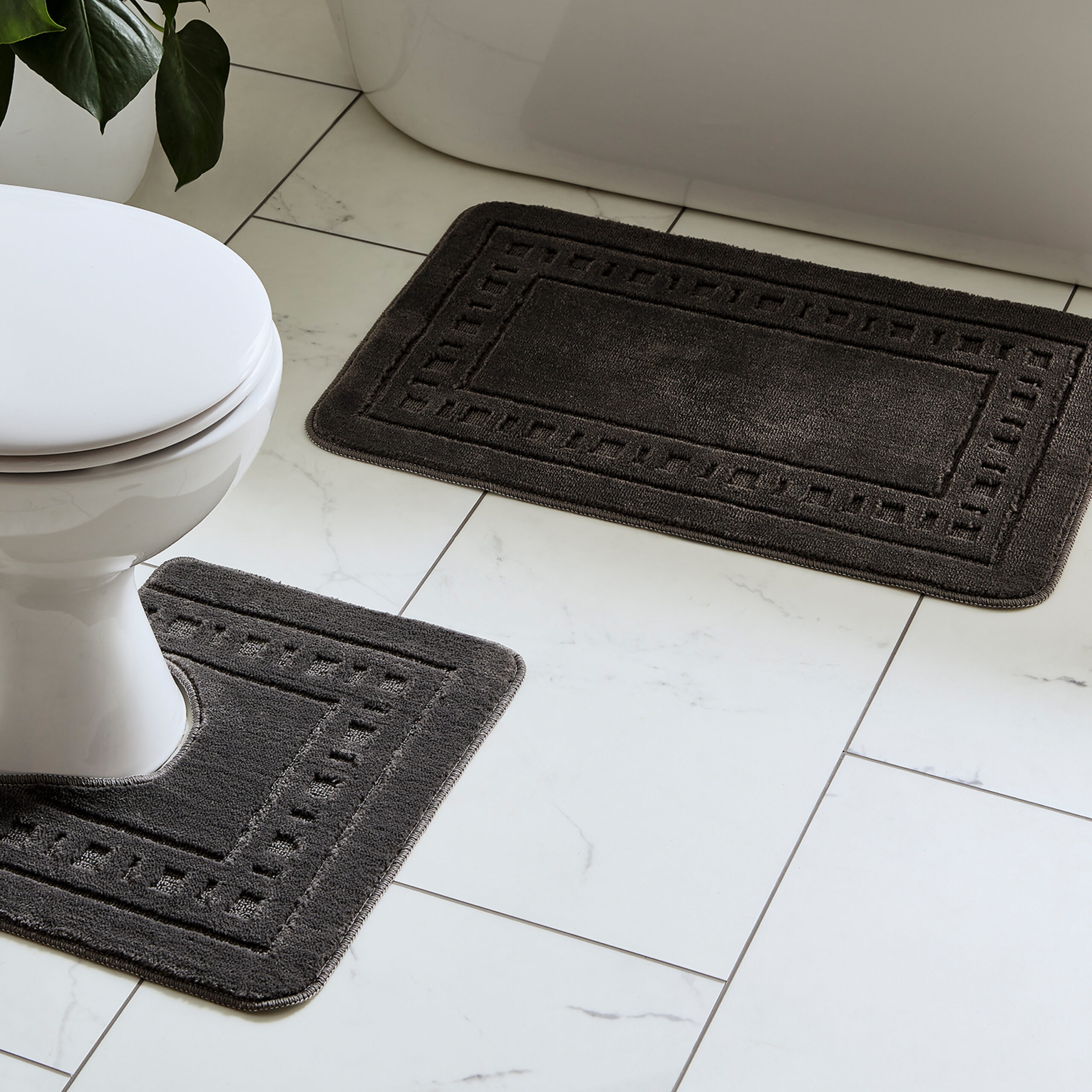 Catherine Lansfield Armoni 2 Piece Bathset - Grey