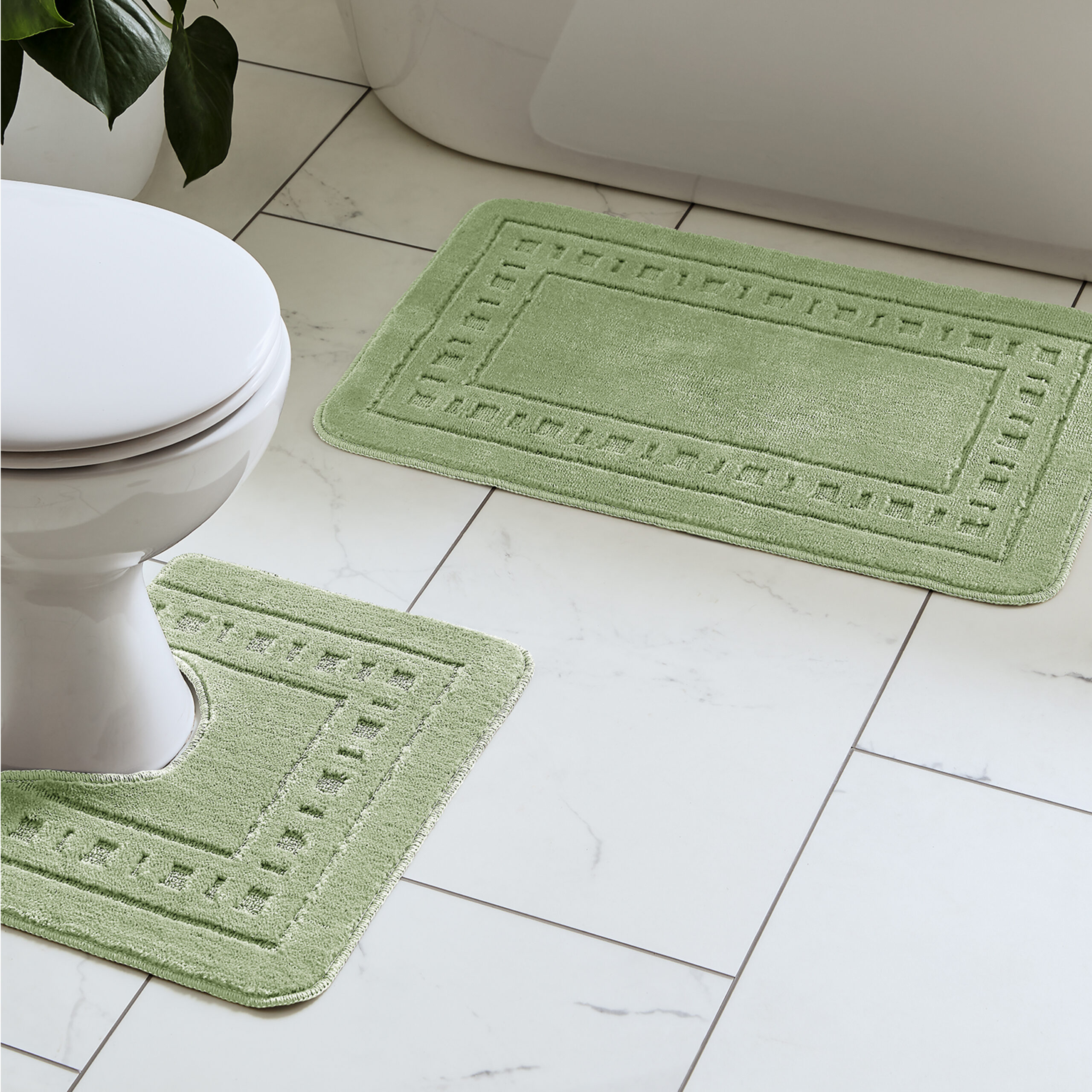 Catherine Lansfield Armoni 2 Piece Bathset - Sage