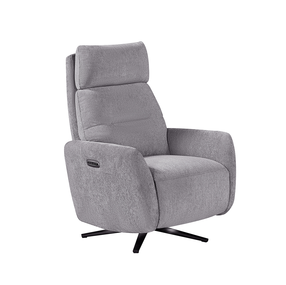 Siena Lift Swivel Recliner - Pewter Fabric