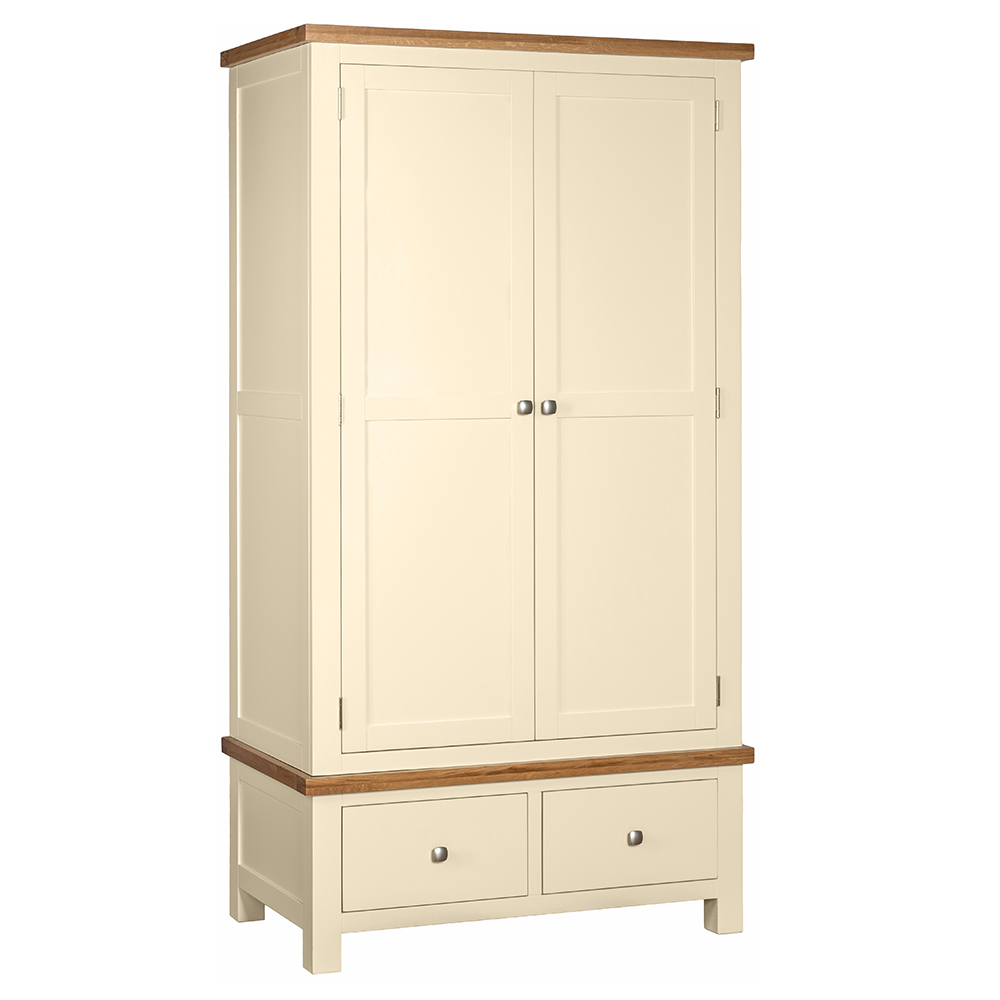 Maiden Oak Painted Double Robe with 2 Drawers
