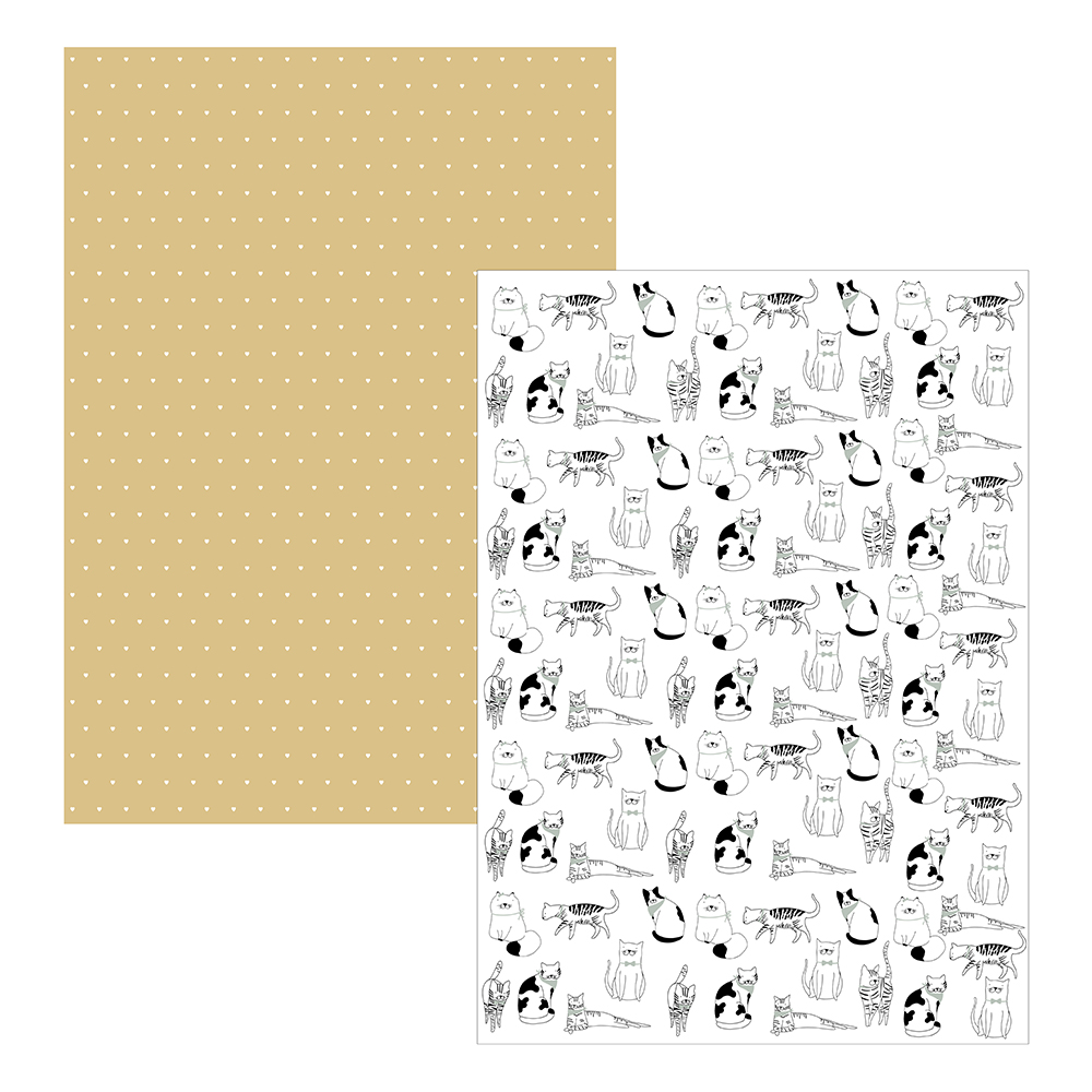 DMD Playful Pets Set of 2 Tea Towels Cat