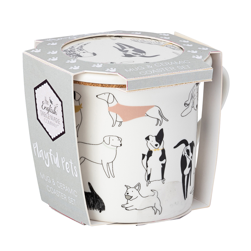 DMD Playful Pets Mug & Coaster Set - Dog
