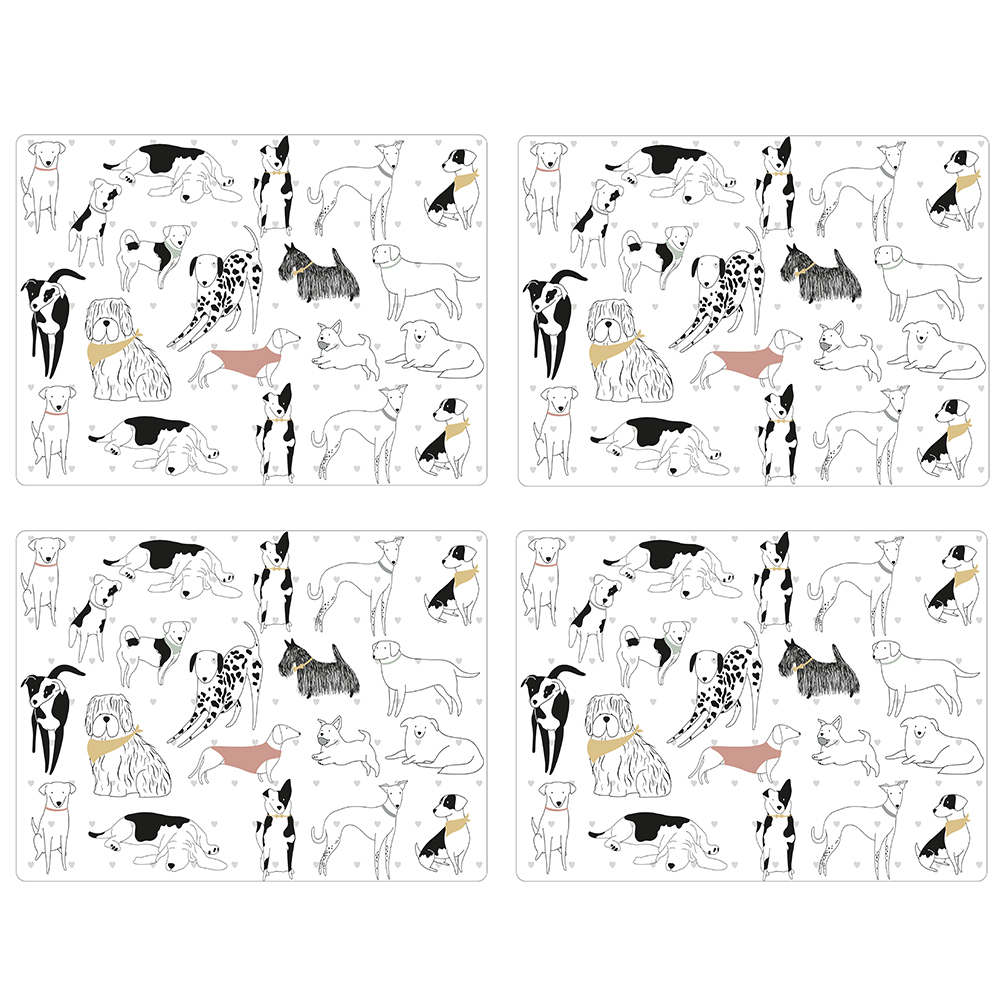 DMD Playful Pets Set of 4 Placemats - Dog