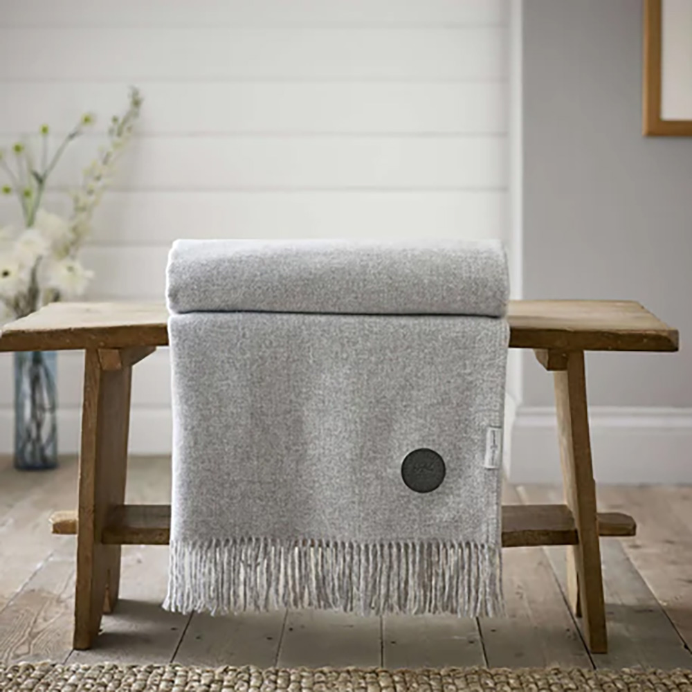 TLC Arthington Supersoft Faux Cashmere Throw - Grey 