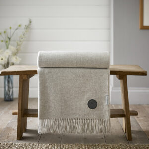 TLC Arthington Supersoft Faux Cashmere Throw - Natural