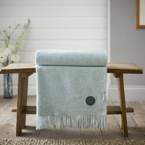 TLC Arthington Supersoft Faux Cashmere Throw - Duck Egg