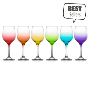 Simply Home Box of 6 Fame Ombre Water/Wine Glasses (FAM556)