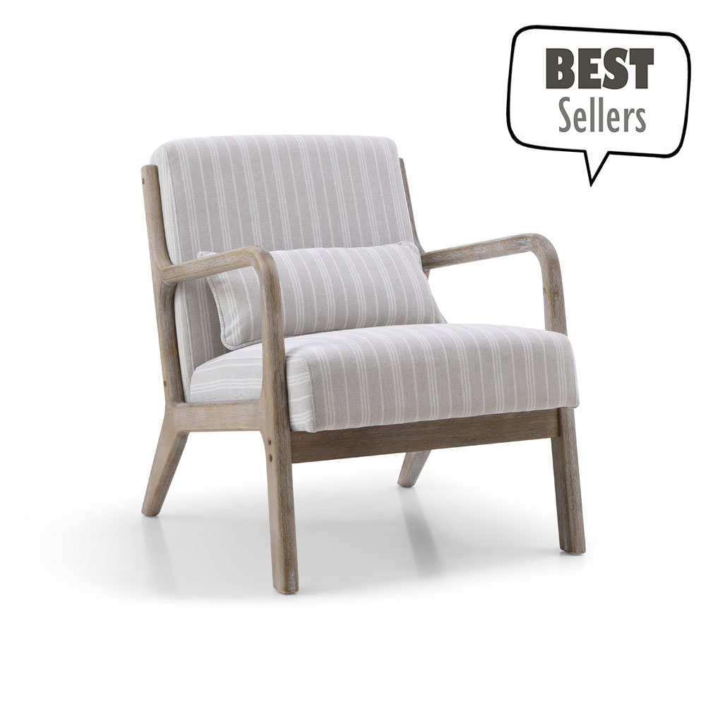 Isla Occasional Chair - Natural Chenille Stripe