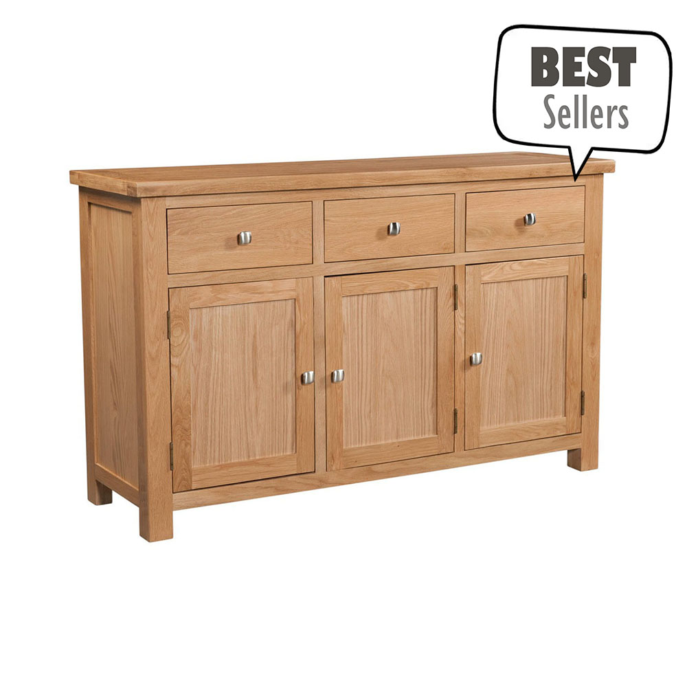 Maiden Oak 3 Door Sideboard