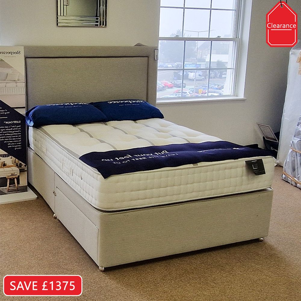 Sleepeezee Ortho Silver 135cm 2 Drawer Divan & Headboard Set